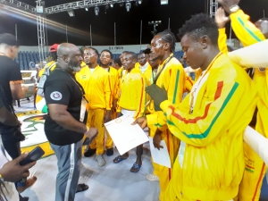 Kustom Looks Present Track Suits To Team Ghana At 13th African Games
