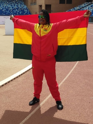 Zinabu Issah wins second gold in shot put at 2024 Paralympic Games Qualifiers at Morocco