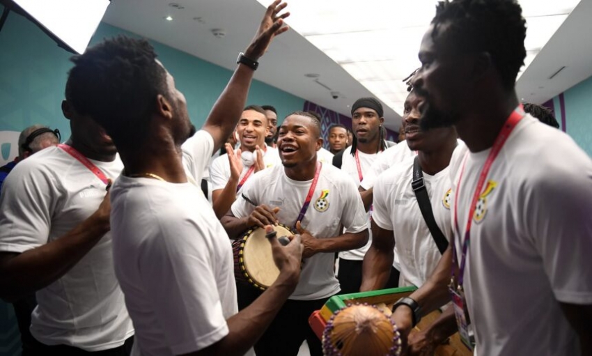 Ghanaian traditional musical instrument 'Dondo' at FIFA Museum