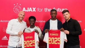 Ajax hand first professional contracts to Ghanaian teenagers Don-Angelo Konadu and Avery Appiah