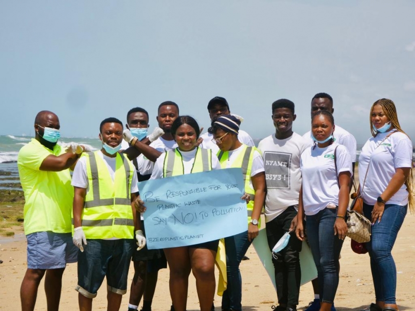 Zero Plastic Planet cleans Prampram Beach on World Earth Day